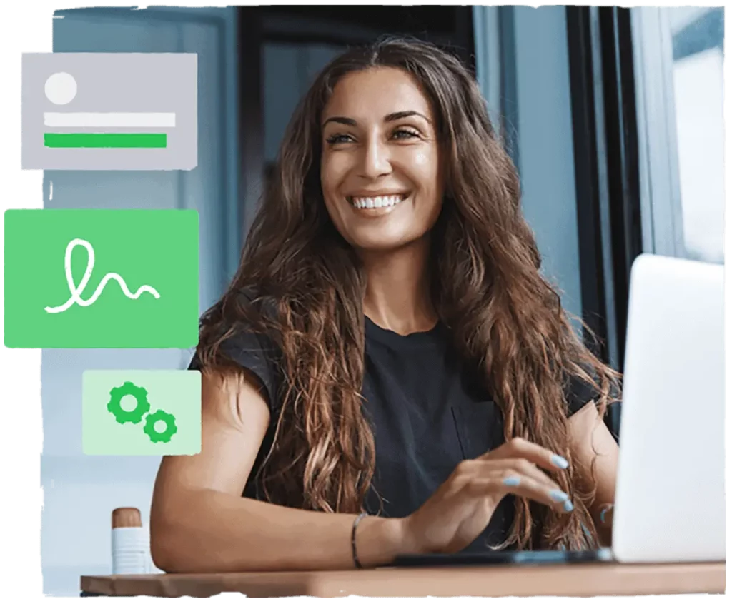 Woman with laptop